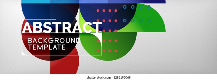 Circles and semicircles abstract background, circle design business template. Vector illustration