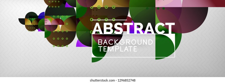 Circles and semicircles abstract background, circle design business template. Vector illustration