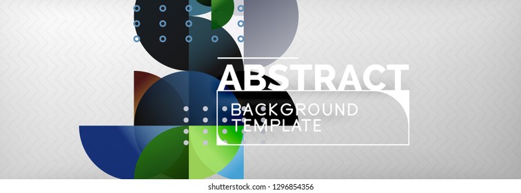 Círculos y semicírculos de fondo abstracto, plantilla de negocio de diseño de círculo. Ilustración del vector