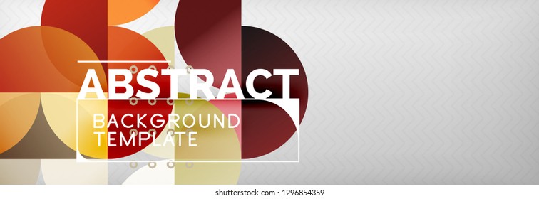 Circles and semicircles abstract background, circle design business template. Vector illustration