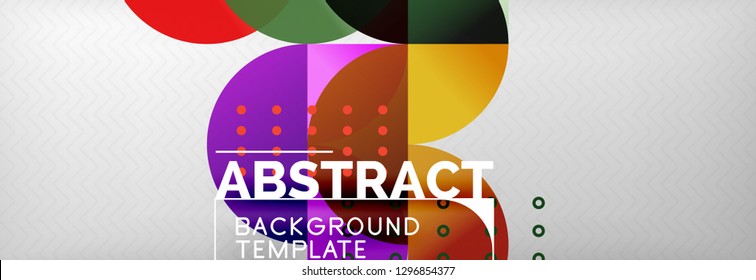 Círculos y semicírculos de fondo abstracto, plantilla de negocio de diseño de círculo. Ilustración del vector