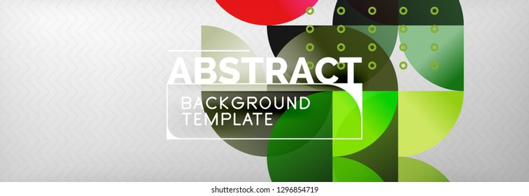 Circles and semicircles abstract background, circle design business template. Vector illustration