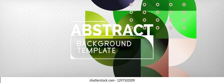 Circles and semicircles abstract background, circle design business template. Vector illustration