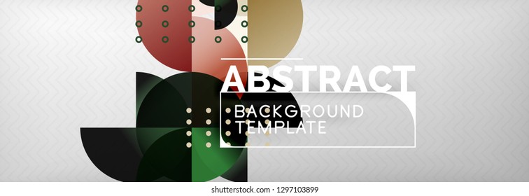 Círculos y semicírculos de fondo abstracto, plantilla de negocio de diseño de círculo. Ilustración del vector