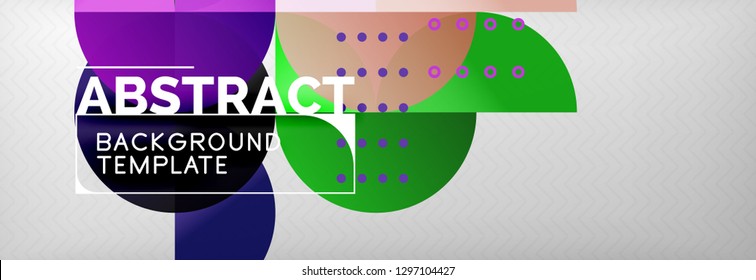 Círculos y semicírculos de fondo abstracto, plantilla de negocio de diseño de círculo. Ilustración del vector