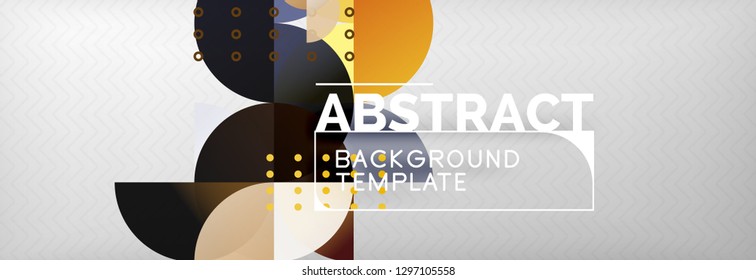 Círculos y semicírculos de fondo abstracto, plantilla de negocio de diseño de círculo. Ilustración del vector