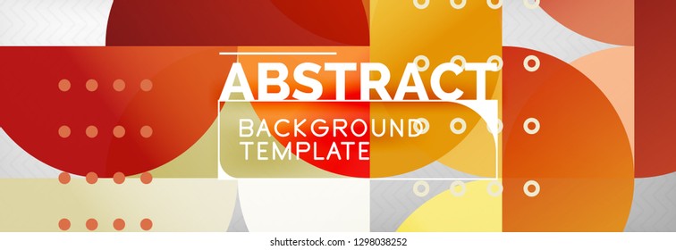 Circles and semicircles abstract background, circle design business template. Vector illustration