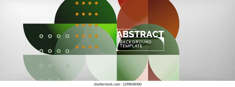 Círculos y semicírculos de fondo abstracto, plantilla de negocio de diseño de círculo. Ilustración del vector