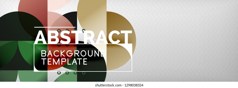Circles and semicircles abstract background, circle design business template. Vector illustration