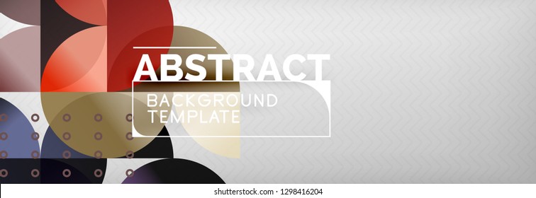 Círculos y semicírculos de fondo abstracto, plantilla de negocio de diseño de círculo. Ilustración del vector