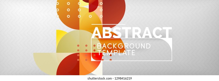 Circles and semicircles abstract background, circle design business template. Vector illustration