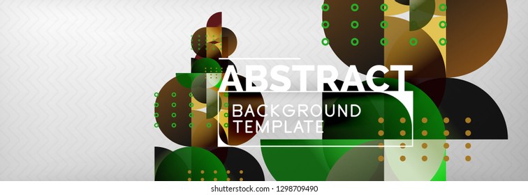 Círculos y semicírculos de fondo abstracto, plantilla de negocio de diseño de círculo. Ilustración del vector