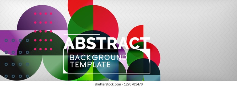 Círculos e semicírculos plano de fundo abstrato, modelo de negócios de design de círculo. Ilustração vetorial