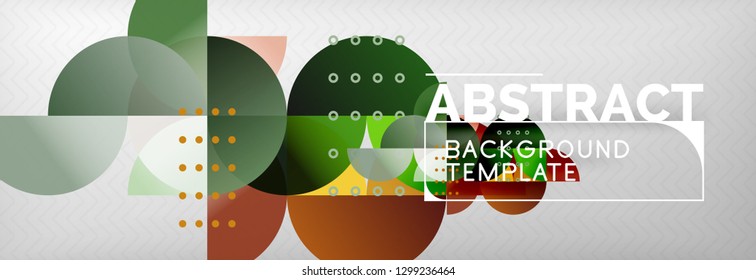 Circles and semicircles abstract background, circle design business template. Vector illustration