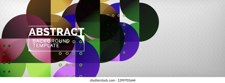 Círculos y semicírculos de fondo abstracto, plantilla de negocio de diseño de círculo. Ilustración del vector