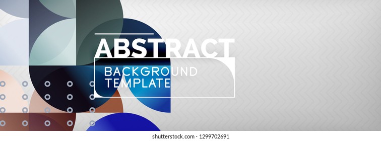 Circles and semicircles abstract background, circle design business template. Vector illustration