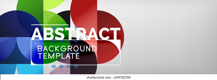 Circles and semicircles abstract background, circle design business template. Vector illustration
