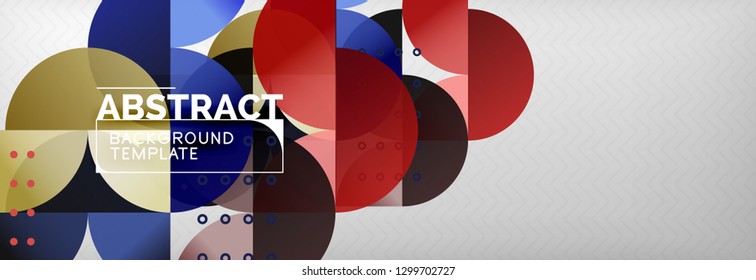 Circles and semicircles abstract background, circle design business template. Vector illustration