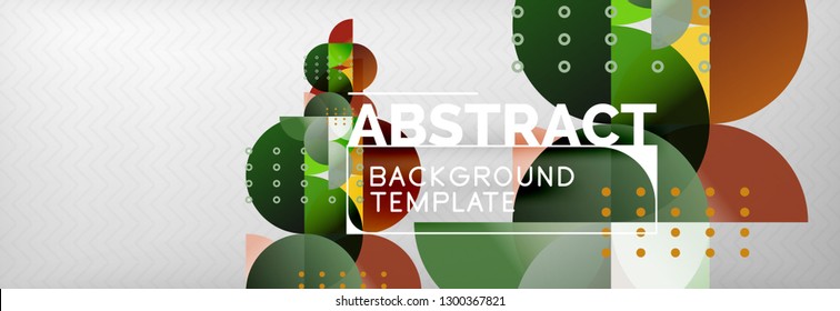 Circles and semicircles abstract background, circle design business template. Vector illustration