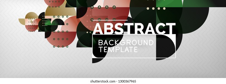 Círculos y semicírculos de fondo abstracto, plantilla de negocio de diseño de círculo. Ilustración del vector