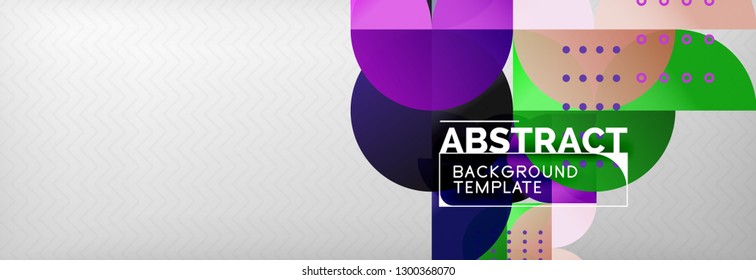 Circles and semicircles abstract background, circle design business template. Vector illustration