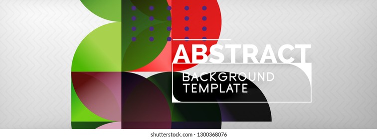 Círculos y semicírculos de fondo abstracto, plantilla de negocio de diseño de círculo. Ilustración del vector