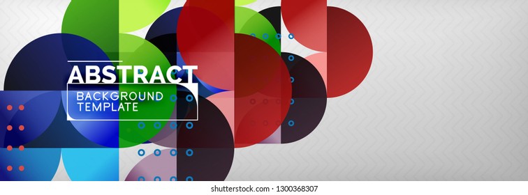 Circles and semicircles abstract background, circle design business template. Vector illustration