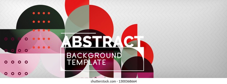 Circles and semicircles abstract background, circle design business template. Vector illustration