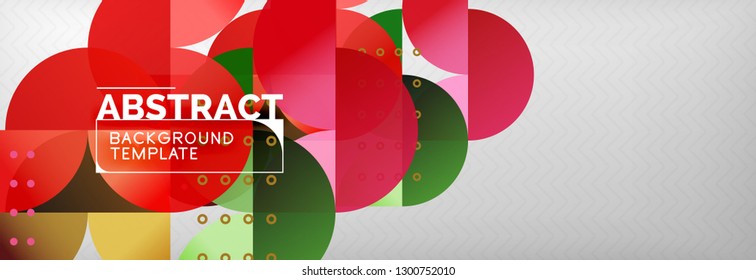 Círculos y semicírculos de fondo abstracto, plantilla de negocio de diseño de círculo. Ilustración del vector
