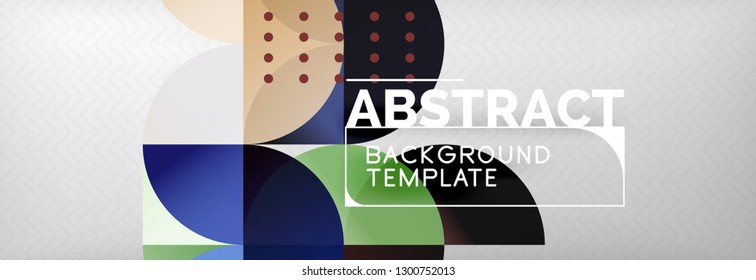 Kreise und Halbkreise abstrakter Hintergrund, Kreis-Design Business-Vorlage. Vektorgrafik
