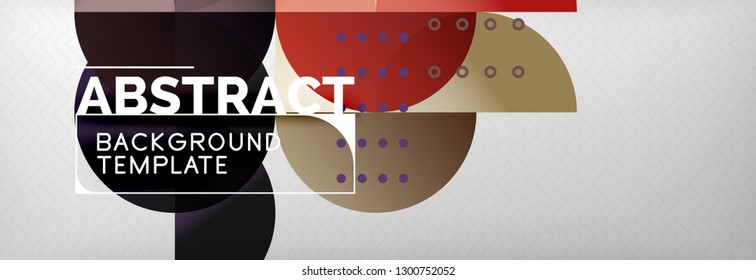 Circles and semicircles abstract background, circle design business template. Vector illustration