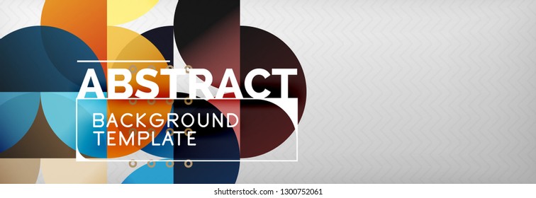 Circles and semicircles abstract background, circle design business template. Vector illustration