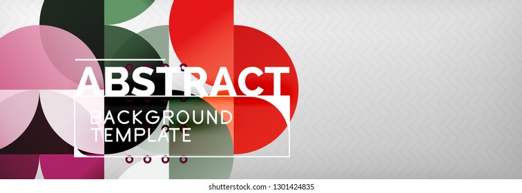 Círculos y semicírculos de fondo abstracto, plantilla de negocio de diseño de círculo. Ilustración del vector
