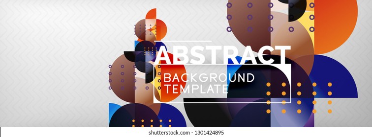 Kreise und Halbkreise abstrakter Hintergrund, Kreis-Design Business-Vorlage. Vektorgrafik