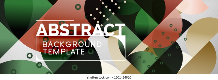 Círculos y semicírculos de fondo abstracto, plantilla de negocio de diseño de círculo. Ilustración del vector
