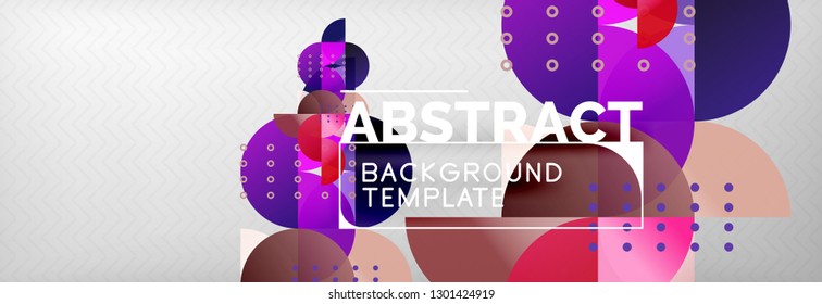 Círculos y semicírculos de fondo abstracto, plantilla de negocio de diseño de círculo. Ilustración del vector
