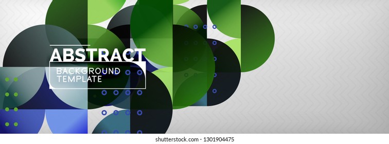 Circles and semicircles abstract background, circle design business template. Vector illustration