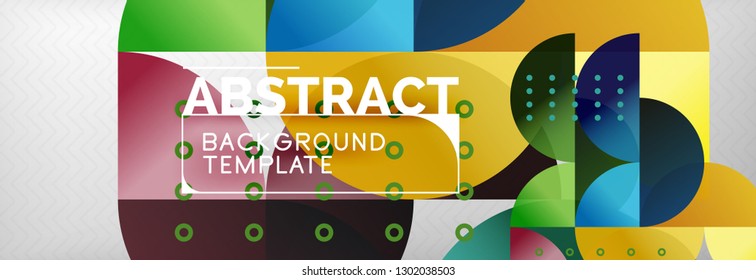Kreise und Halbkreise abstrakter Hintergrund, Kreis-Design Business-Vorlage. Vektorgrafik