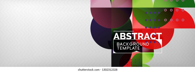 Circles and semicircles abstract background, circle design business template. Vector illustration