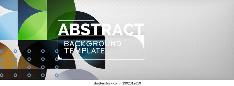 Circles and semicircles abstract background, circle design business template. Vector illustration
