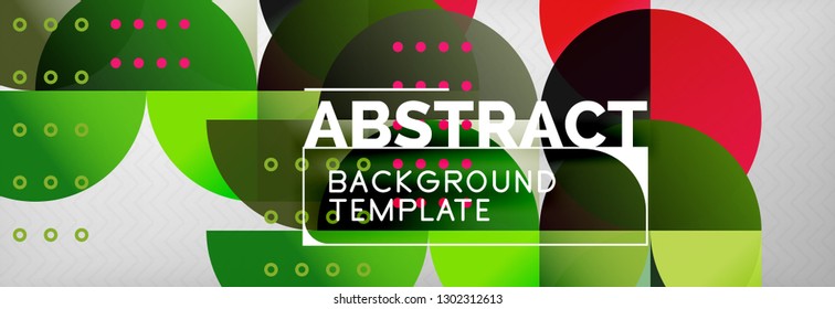 Circles and semicircles abstract background, circle design business template. Vector illustration