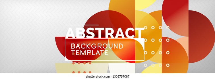 Circles and semicircles abstract background, circle design business template. Vector illustration