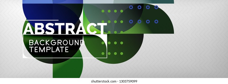 Círculos y semicírculos de fondo abstracto, plantilla de negocio de diseño de círculo. Ilustración del vector