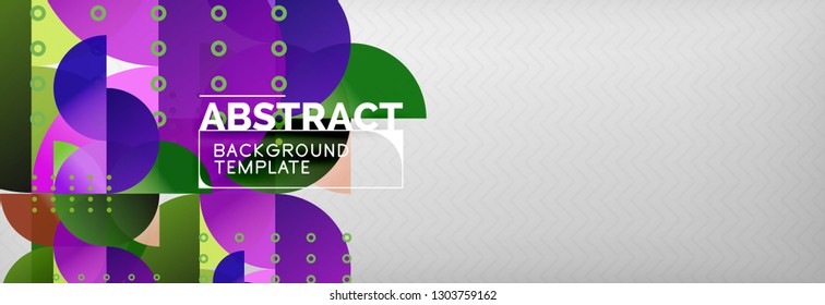 Circles and semicircles abstract background, circle design business template. Vector illustration