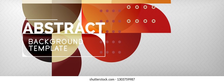 Círculos y semicírculos de fondo abstracto, plantilla de negocio de diseño de círculo. Ilustración del vector