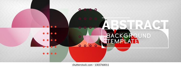 Circles and semicircles abstract background, circle design business template. Vector illustration
