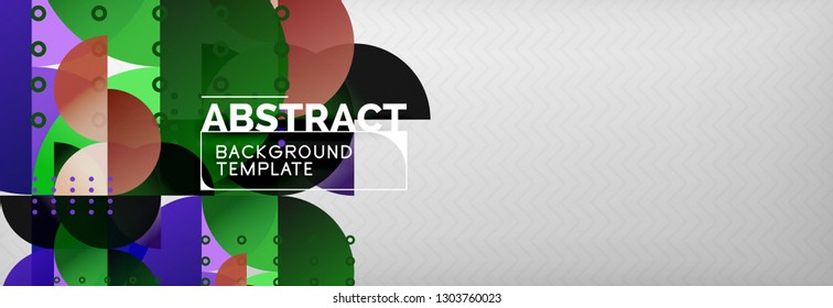 Circles and semicircles abstract background, circle design business template. Vector illustration