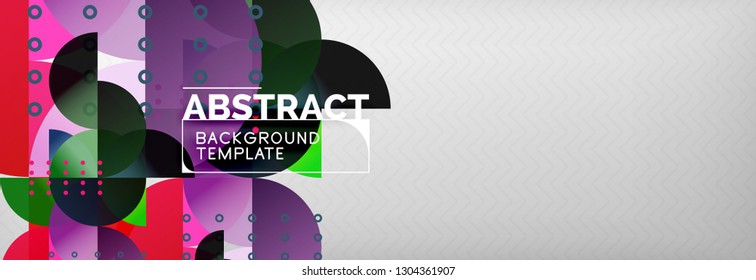 Kreise und Halbkreise abstrakter Hintergrund, Kreis-Design Business-Vorlage. Vektorgrafik