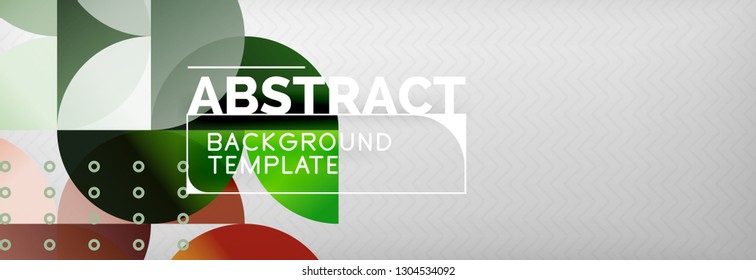 Circles and semicircles abstract background, circle design business template. Vector illustration