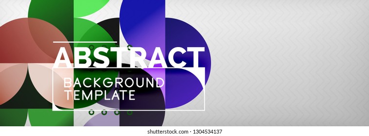 Circles and semicircles abstract background, circle design business template. Vector illustration